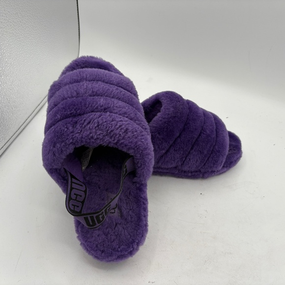 UGG Fluff Yeah Sheepskin Slides Mussel Shell Purple US 10 Slingback 1095119 - Picture 1 of 14